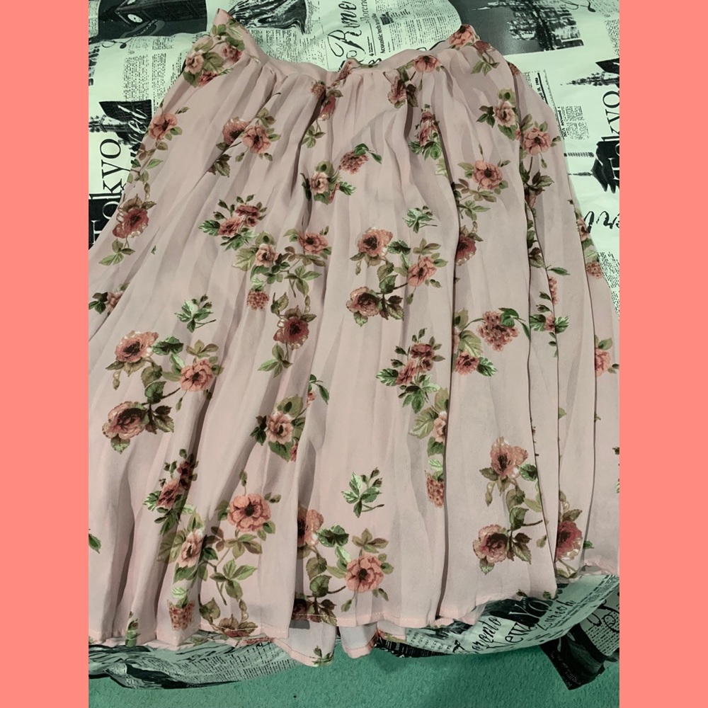 Floral midi skirt